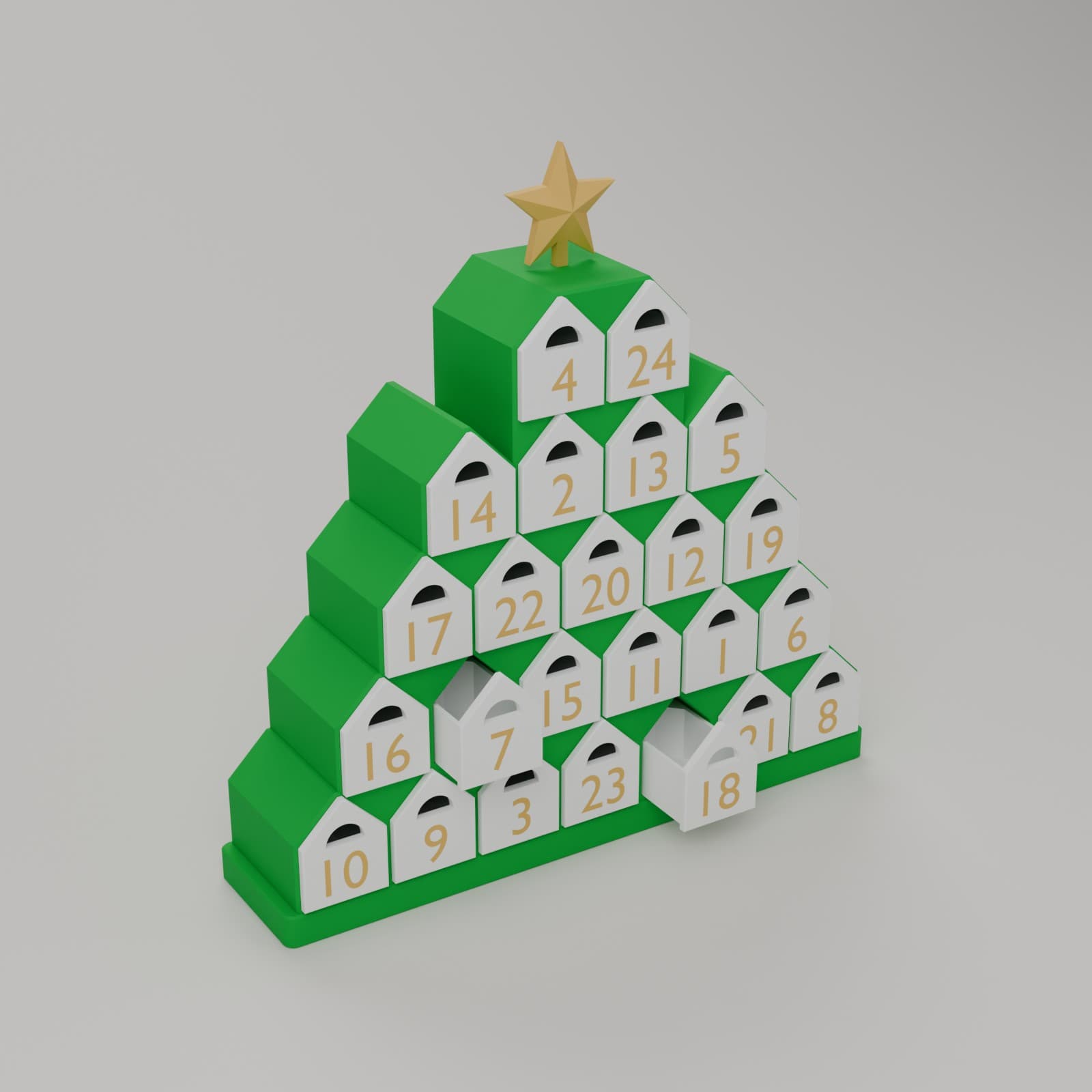 Adventskalender Huisjesboom, complete set
