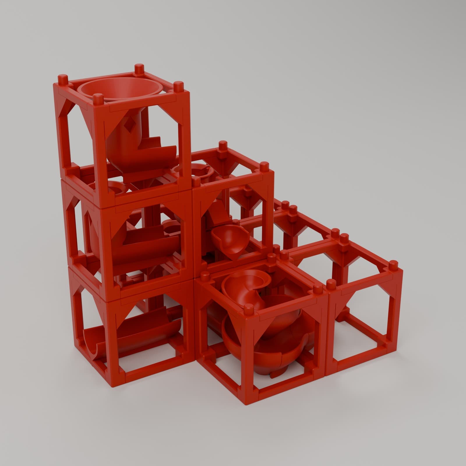 Modulaire Knikkerbaan Startset in rood
