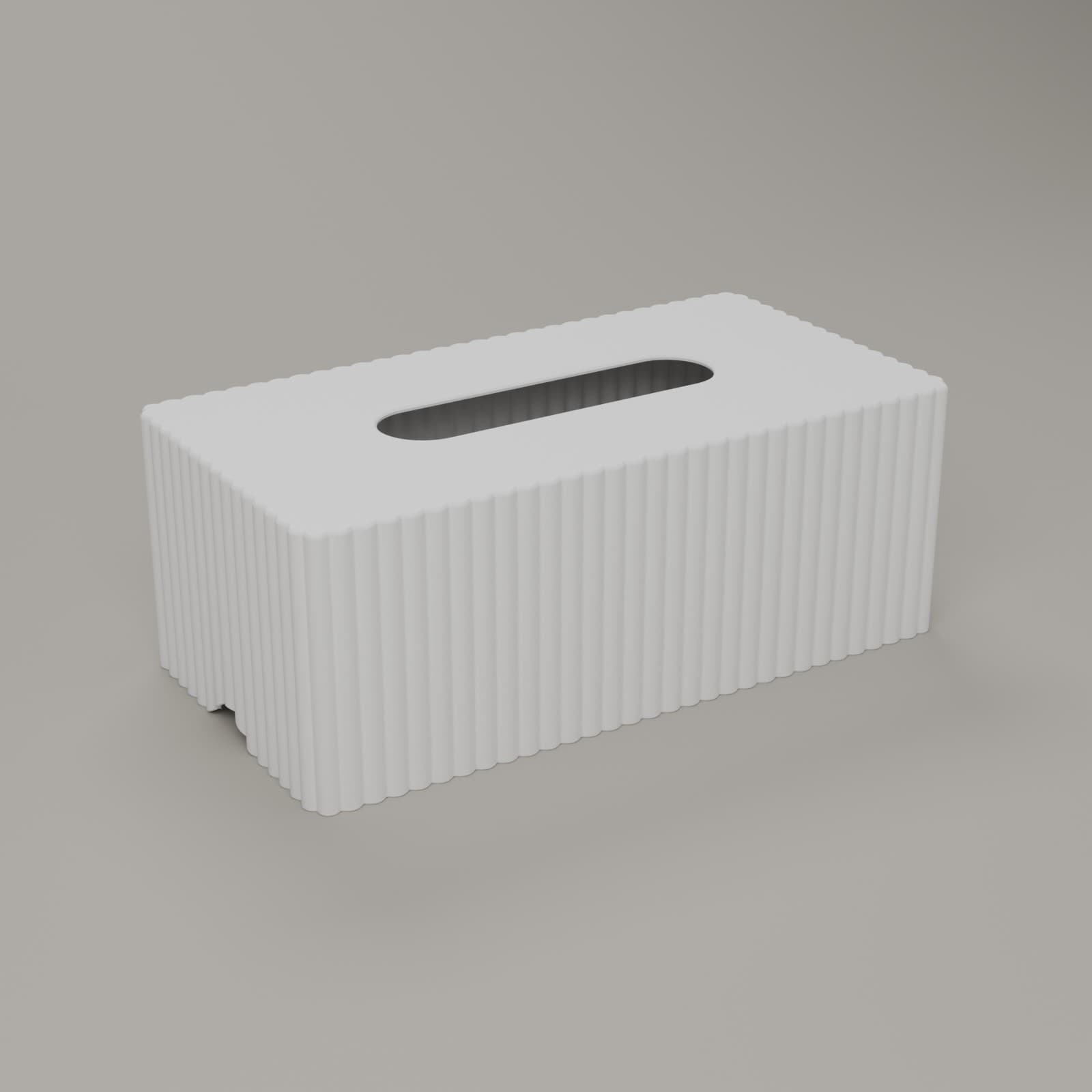 Tissuebox-hoes Ribbel in wit