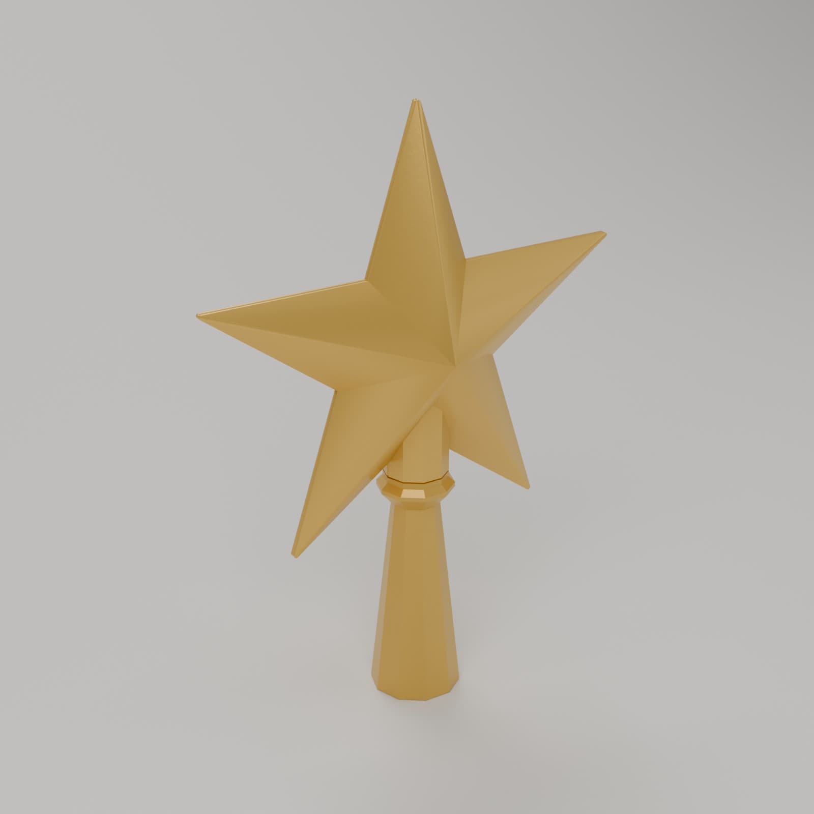 Kerstboompiek Facetster in goud
