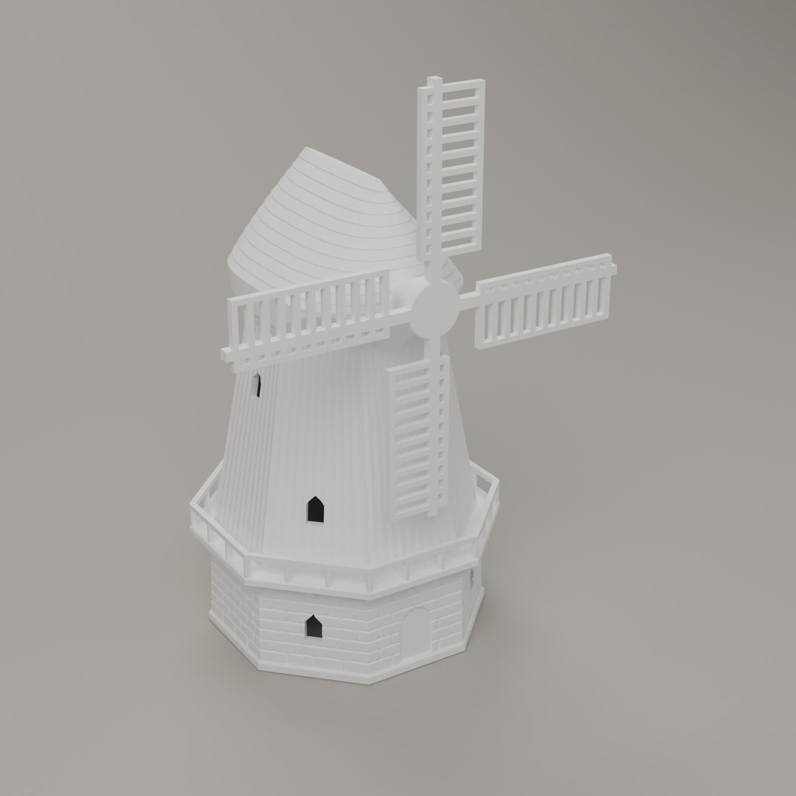 Wintermolen (voor LED-theelicht) in wit
