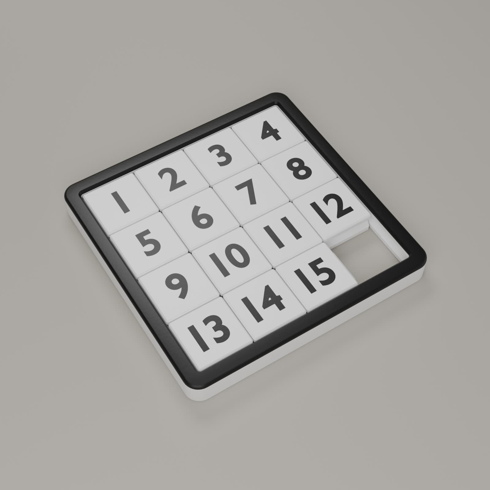 Schuifpuzzel 15, complete set